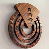 Perpetual Creative Round Wooden Wall Calendar