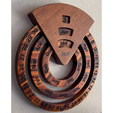 Perpetual Creative Round Wooden Wall Calendar