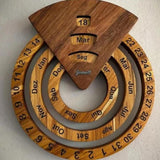 Perpetual Creative Round Wooden Wall Calendar