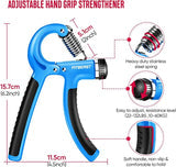 Complete Set of 5 Hand Gripper Wrist Developer Heavy Hand Power Forearm Wrist Strengthener